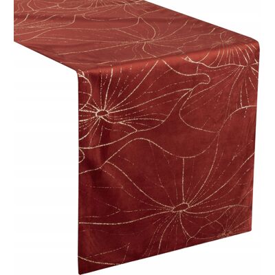 Eurofirany Bieżnik Velvetowy Blink 18 35x220 Cm Ceglasty Obrus Dekoracyjny Na Stół Eurofirany Bieżnik Velvetowy Blink 18 35x220 Cm Ceglasty Obrus Dekoracyjny Na Stół