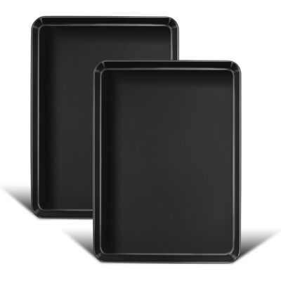 Inny producent Blachy 26x20x25cm Zestaw 2 Sztuk Do Pieczenia Stal Węglowa Trwałe Inny producent Blachy 26x20x25cm Zestaw 2 Sztuk Do Pieczenia Stal Węglowa Trwałe