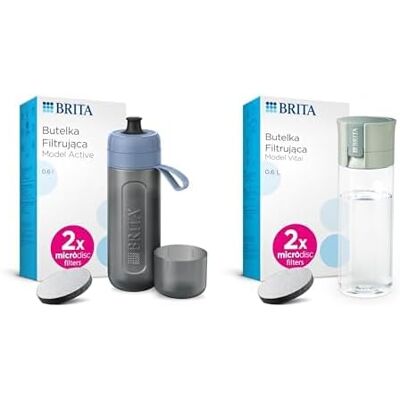 Brita Zestaw 2 Butelki Z Filtrem Active I Vital 0,6 L Brita Zestaw 2 Butelki Z Filtrem Active I Vital 0,6 L