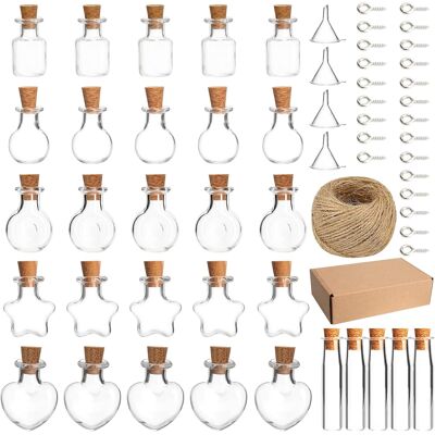 Inny producent Butelki Szklane 30 Sztuk Korki 2ml Mini Przezroczyste Dekoracyjne Fiole Inny producent Butelki Szklane 30 Sztuk Korki 2ml Mini Przezroczyste Dekoracyjne Fiole