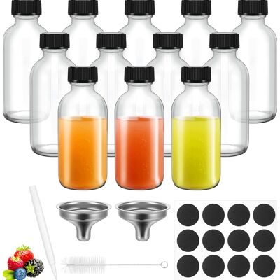 Inny producent Butelki Szklane 60 Ml Zestaw 10 Sztuk Wielorazowe Przezroczyste Nalewaki Inny producent Butelki Szklane 60 Ml Zestaw 10 Sztuk Wielorazowe Przezroczyste Nalewaki