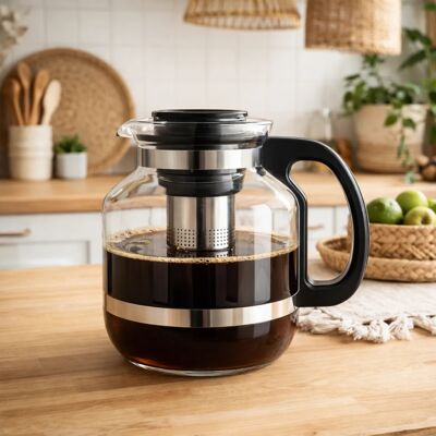 Dzbanek do herbaty DUŻY z zaparzaczem 2,6 l szklany z sitkiem Altom Design Dzbanek do herbaty DUŻY z zaparzaczem 2,6 l szklany z sitkiem Altom Design