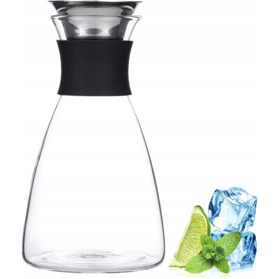 DZBANEK DO WODY LEMONIADY SOKU KARAFKA SZKLANA Z KORKIEM 1000ml KAMILLE DZBANEK DO WODY LEMONIADY SOKU KARAFKA SZKLANA Z KORKIEM 1000ml KAMILLE