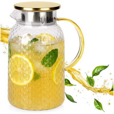 Artemis Dzbanek Na Napoje Wodę Sok Lemoniadę Do Napojów Szklany Z Pokrywką 1,5l Artemis Dzbanek Na Napoje Wodę Sok Lemoniadę Do Napojów Szklany Z Pokrywką 1,5l