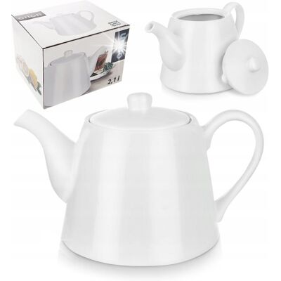 Dzbanek porcelanowy do zaparzania herbaty kawy ziół biały 2L ORION 156005 Dzbanek porcelanowy do zaparzania herbaty kawy ziół biały 2L ORION 156005