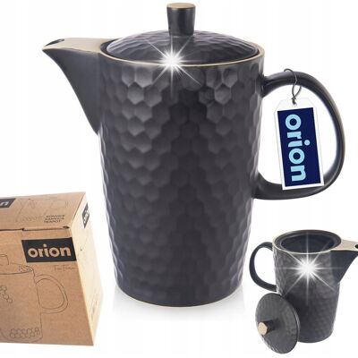 Dzbanek stołowy do kawy herbaty na herbatę ceramiczny czarny 1.3L ORION Dzbanek stołowy do kawy herbaty na herbatę ceramiczny czarny 1.3L ORION