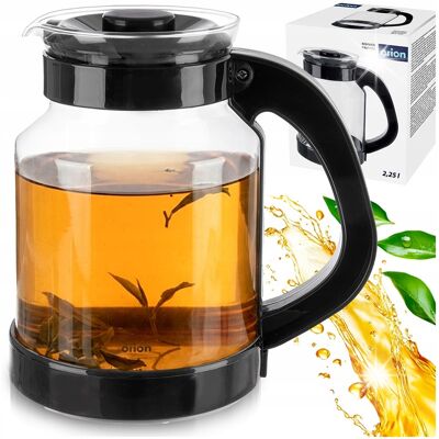 Orion DZBANEK SZKLANY DO WODY KAWY HERBATY NAPOJÓW Z POKRYWKĄ I UCHEM 2,25L Orion DZBANEK SZKLANY DO WODY KAWY HERBATY NAPOJÓW Z POKRYWKĄ I UCHEM 2,25L