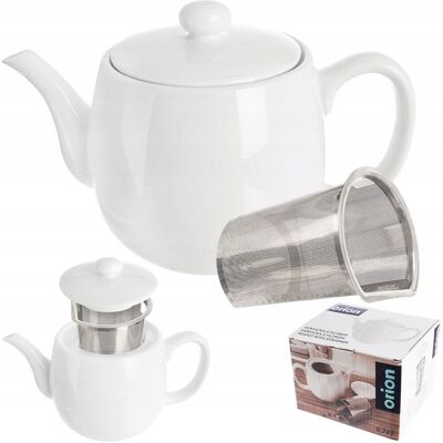 Orion Dzbanek z Zaparzaczem do Herbaty Porcelanowy Biały MONA 700 ml Orion Dzbanek z Zaparzaczem do Herbaty Porcelanowy Biały MONA 700 ml