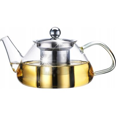 Dzbanek zaparzacz czajniczek szklany na gaz 700ml KAMILLE Dzbanek zaparzacz czajniczek szklany na gaz 700ml KAMILLE