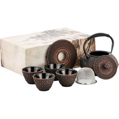 Marco Polo Dzbanek Żeliwny Z Zaparzaczem 4 Czarki Zestwa Do Herbaty 800 Ml Ozdobny Czajniczek Marco Polo Dzbanek Żeliwny Z Zaparzaczem 4 Czarki Zestwa Do Herbaty 800 Ml Ozdobny Czajniczek