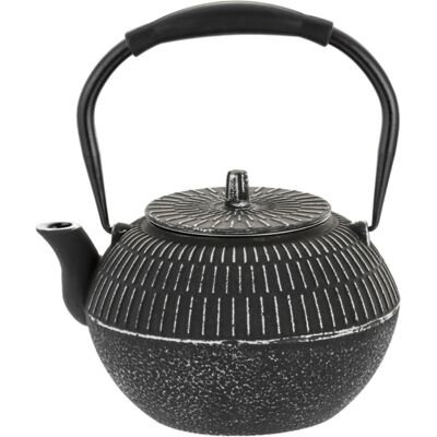 Marco Polo Dzbanek Żeliwny Z Zaparzaczem Do Herbaty 1,2l Czarny Ozdobny Czajniczek Srebrny Marco Polo Dzbanek Żeliwny Z Zaparzaczem Do Herbaty 1,2l Czarny Ozdobny Czajniczek Srebrny