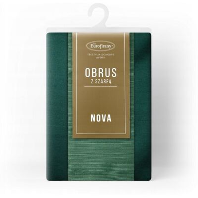 Eurofirany Elegancki Obrus Zielony I Bieżnik Na Stół Dekoracja Jadalnia 140x300 Eurofirany Elegancki Obrus Zielony I Bieżnik Na Stół Dekoracja Jadalnia 140x300