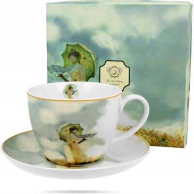 DUO Elegancki Zestaw Filiżanka 470ml + Spodek Komplet Prezentowy Porcelana DUO Elegancki Zestaw Filiżanka 470ml + Spodek Komplet Prezentowy Porcelana