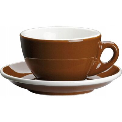 Filiżanka do cappuccino ze spodkiem 0,1 L brąz CILIO Filiżanka do cappuccino ze spodkiem 0,1 L brąz CILIO