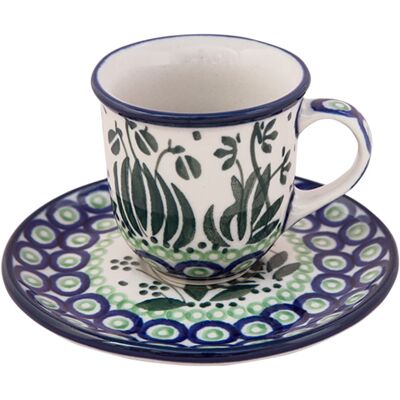 Filiżanka Do Espresso 60 Ml Ze Spodkiem Dek U0094 - Ceramika Artystyczna Bolesławiec Filiżanka Do Espresso 60 Ml Ze Spodkiem Dek U0094 - Ceramika Artystyczna Bolesławiec