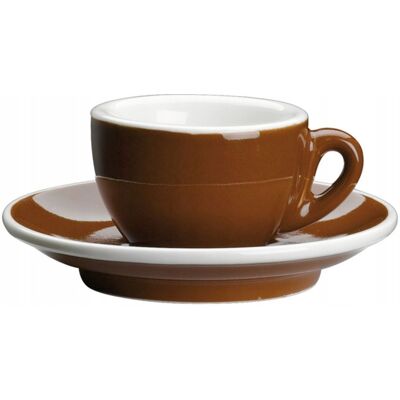 Filiżanka do espresso ze spodkiem 0,05 L brąz CILIO Filiżanka do espresso ze spodkiem 0,05 L brąz CILIO