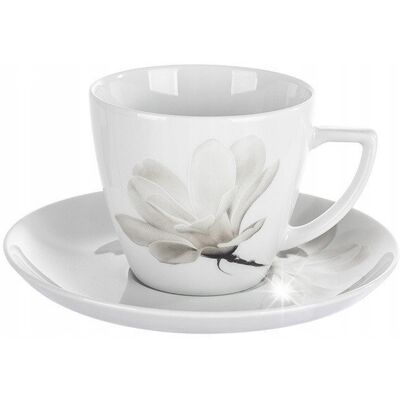 FILIŻANKA do KAWY PORCELANOWA ze Spodkiem Lubiana Wiedeń Magnolia II 350 ml FILIŻANKA do KAWY PORCELANOWA ze Spodkiem Lubiana Wiedeń Magnolia II 350 ml