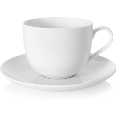 Filiżanka Ze Spodkiem Felicia 300 Ml Biała Porcelana Bone China Duka Filiżanka Ze Spodkiem Felicia 300 Ml Biała Porcelana Bone China Duka
