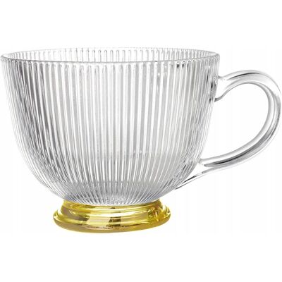 Filiżanki Do Kawy Szklane Na Złotej Nóżce Szklanki Altom Design 430 Ml 6szt Filiżanki Do Kawy Szklane Na Złotej Nóżce Szklanki Altom Design 430 Ml 6szt