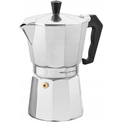 Florina Kawiarka Grande 6 Filiżanek Do Espresso 270 Ml Aluminiowa Florina Kawiarka Grande 6 Filiżanek Do Espresso 270 Ml Aluminiowa