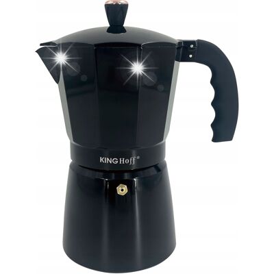 KINGHoff Kawiarka Stalowa Do Indukcji Gaz Espresso 12 Filiżanek 600 Ml KINGHoff Kawiarka Stalowa Do Indukcji Gaz Espresso 12 Filiżanek 600 Ml