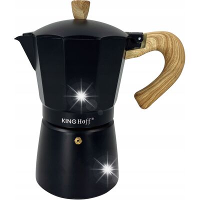 KINGHoff KAWIARKA STALOWA DO INDUKCJI GAZ ESPRESSO 6 FILIŻANEK 300 ml KINGHoff KAWIARKA STALOWA DO INDUKCJI GAZ ESPRESSO 6 FILIŻANEK 300 ml