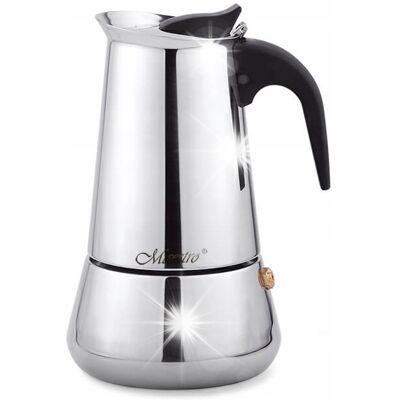 Kawiarka Stalowa Indukcja Na Gaz 2 Filiżanki 100ml Maestro Mr-1668-2 Kawiarka Stalowa Indukcja Na Gaz 2 Filiżanki 100ml Maestro Mr-1668-2