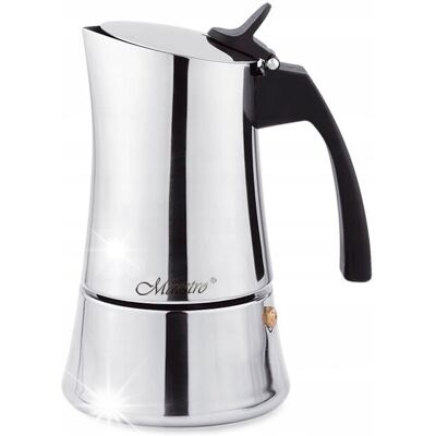Kawiarka Stalowa Indukcja Na Gaz 4 Filiżanki 200ml Maestro Mr-1668-4 Kawiarka Stalowa Indukcja Na Gaz 4 Filiżanki 200ml Maestro Mr-1668-4