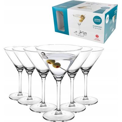 Kieliszki do martini komplet Altom Design Diamond 260 ml 6 sztuk Kieliszki do martini komplet Altom Design Diamond 260 ml 6 sztuk
