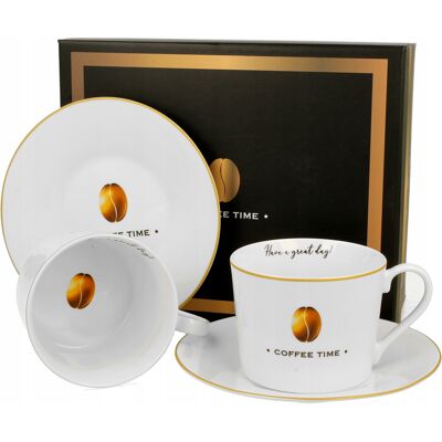 Komplet 2 Filiżanek 230 Ml Duo Coffee Time Porcelana 230 Ml 2 Szt. Komplet 2 Filiżanek 230 Ml Duo Coffee Time Porcelana 230 Ml 2 Szt.