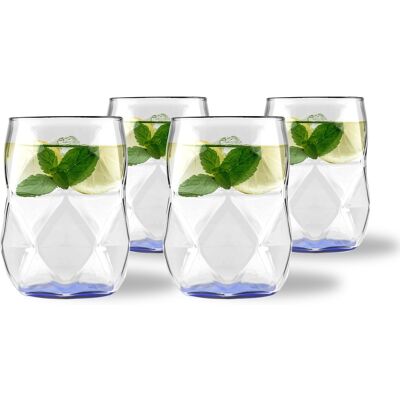 Vialli Design Komplet 4 Szklanek Z Niebieskim Dnem 450 Ml Geo Fondo Blue 32187 Vialli Design Komplet 4 Szklanek Z Niebieskim Dnem 450 Ml Geo Fondo Blue 32187