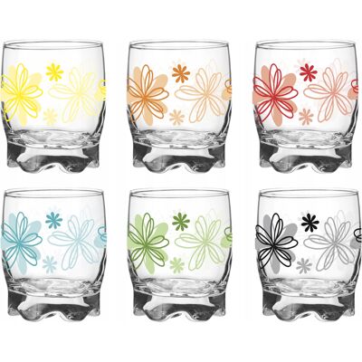 GLASMARK KOMPLET 6 SZKLANEK 250 ML WZÓR KWIATY SZKŁO OZDOBNE DO NAPOJÓW GLASMARK KOMPLET 6 SZKLANEK 250 ML WZÓR KWIATY SZKŁO OZDOBNE DO NAPOJÓW