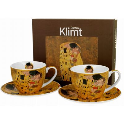 DUO Komplet Filiżanek Ze Spodkami 2+2 Porcelana 270 Ml Zestaw Kawowy DUO Komplet Filiżanek Ze Spodkami 2+2 Porcelana 270 Ml Zestaw Kawowy