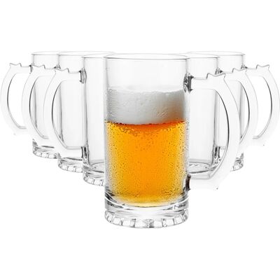 Kufle do z rączką 500 ml grube szkło Altom Design 6x kufel do Kufle do z rączką 500 ml grube szkło Altom Design 6x kufel do