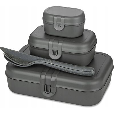 Inny producent Lunchbox Zestaw Pojemników Sztućce Czarny Koziol / Koziol Inny producent Lunchbox Zestaw Pojemników Sztućce Czarny Koziol / Koziol