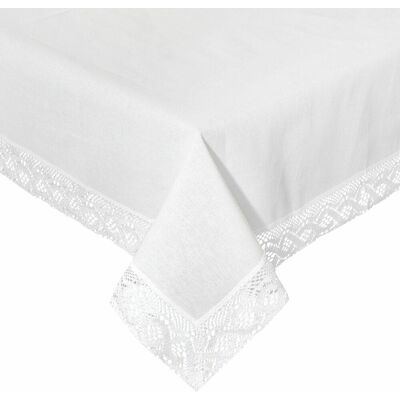 Eurofirany Obrus Dekoracyjny Serweta 140x220 Cm Biały Elegancki Koronka Świąteczny Eurofirany Obrus Dekoracyjny Serweta 140x220 Cm Biały Elegancki Koronka Świąteczny