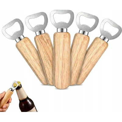 Inny producent Otwieracz 5 Sztuk 139x27mm Drewniany Ergonomiczny Stal Nalewki Inny producent Otwieracz 5 Sztuk 139x27mm Drewniany Ergonomiczny Stal Nalewki
