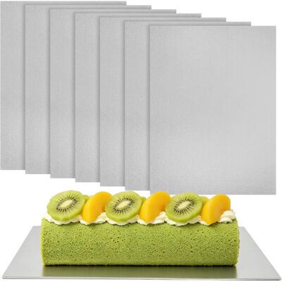 Inny producent Patera 8 Sztuk 30x40cm Srebrna Prostokątna Stabilna Podkładka Tort Ciasto Inny producent Patera 8 Sztuk 30x40cm Srebrna Prostokątna Stabilna Podkładka Tort Ciasto