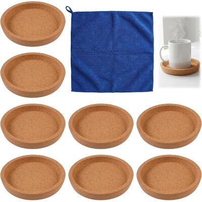 Inny producent Podkładki Korkowe 8 Sztuk 10 Cm Pod Kubki Szklanki Kufle Zestaw Inny producent Podkładki Korkowe 8 Sztuk 10 Cm Pod Kubki Szklanki Kufle Zestaw