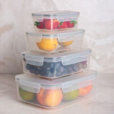 Pojemniki na żywność z pokrywą nietłukące lunchbox Altom Design Zestaw 4szt Pojemniki na żywność z pokrywą nietłukące lunchbox Altom Design Zestaw 4szt