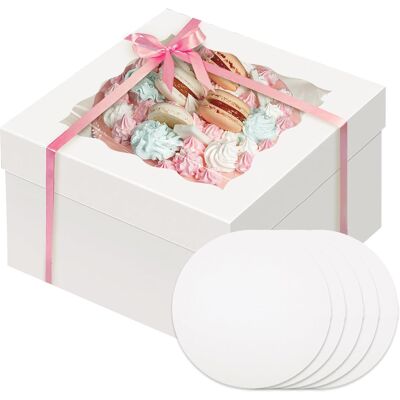 Inny producent Pudełka Na Tort Z Okienkiem 30,5 Cm, 5 Szt. Z Deskami Do Ciasta Inny producent Pudełka Na Tort Z Okienkiem 30,5 Cm, 5 Szt. Z Deskami Do Ciasta