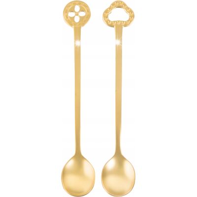 Sambonet Zestaw Komplet 2 Szt Łyżeczek Oriental Party Antique Gold Do Kawy Sambonet Zestaw Komplet 2 Szt Łyżeczek Oriental Party Antique Gold Do Kawy