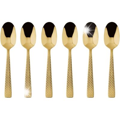 Sambonet Zestaw Komplet 6 Szt Łyżeczek Cortina Pvd Gold Do Espresso Sambonet Zestaw Komplet 6 Szt Łyżeczek Cortina Pvd Gold Do Espresso