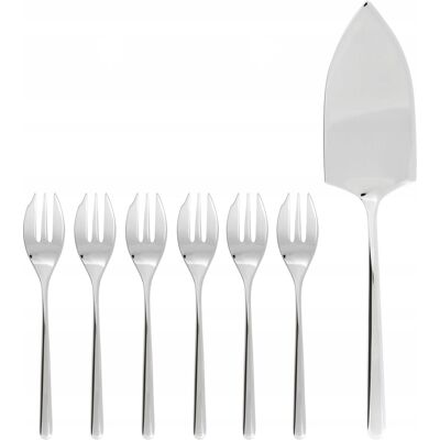 Sambonet Zestaw Komplet 6 Szt Widelczyków Linear + Łopatka Do Ciasta Sambonet Zestaw Komplet 6 Szt Widelczyków Linear + Łopatka Do Ciasta