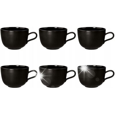 Seltmann Weiden Seltmann Liberty Velvet Black Zestaw 6 Filiżanek Do Kawy 380 Ml Seltmann Weiden Seltmann Liberty Velvet Black Zestaw 6 Filiżanek Do Kawy 380 Ml