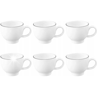 Seltmann Weiden Seltmann Lido Black Line Zestaw 6 Filiżanek Do Espresso 90 Ml Seltmann Weiden Seltmann Lido Black Line Zestaw 6 Filiżanek Do Espresso 90 Ml