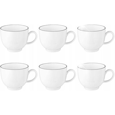 Seltmann Weiden Seltmann Lido Black Line Zestaw 6 Filiżanek Do Kawy 200 Ml Seltmann Weiden Seltmann Lido Black Line Zestaw 6 Filiżanek Do Kawy 200 Ml