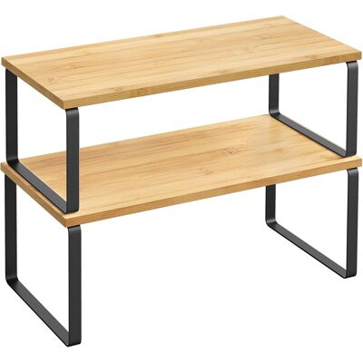 Inny producent Stojak na przyprawy 2 półki kuchenne rozkładany metalowo-drewniany 39,7 cm Inny producent Stojak na przyprawy 2 półki kuchenne rozkładany metalowo-drewniany 39,7 cm