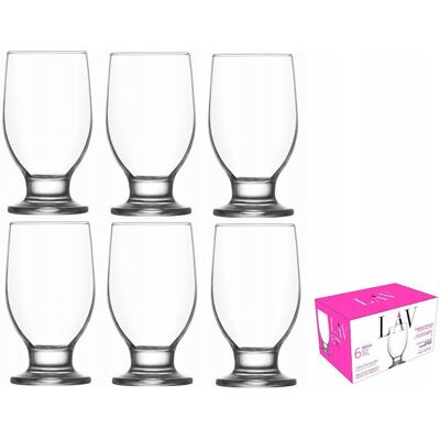 LAV SZKLANKI DO DRINKÓW NAPOJÓW NA NÓŻCE KOMPLET 6 SZTUK PREZENT 305 ml LAV SZKLANKI DO DRINKÓW NAPOJÓW NA NÓŻCE KOMPLET 6 SZTUK PREZENT 305 ml