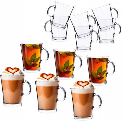 Szklanki do kawy latte zestaw kubków z uchem Altom Design Atena 420ml 12szt Szklanki do kawy latte zestaw kubków z uchem Altom Design Atena 420ml 12szt
